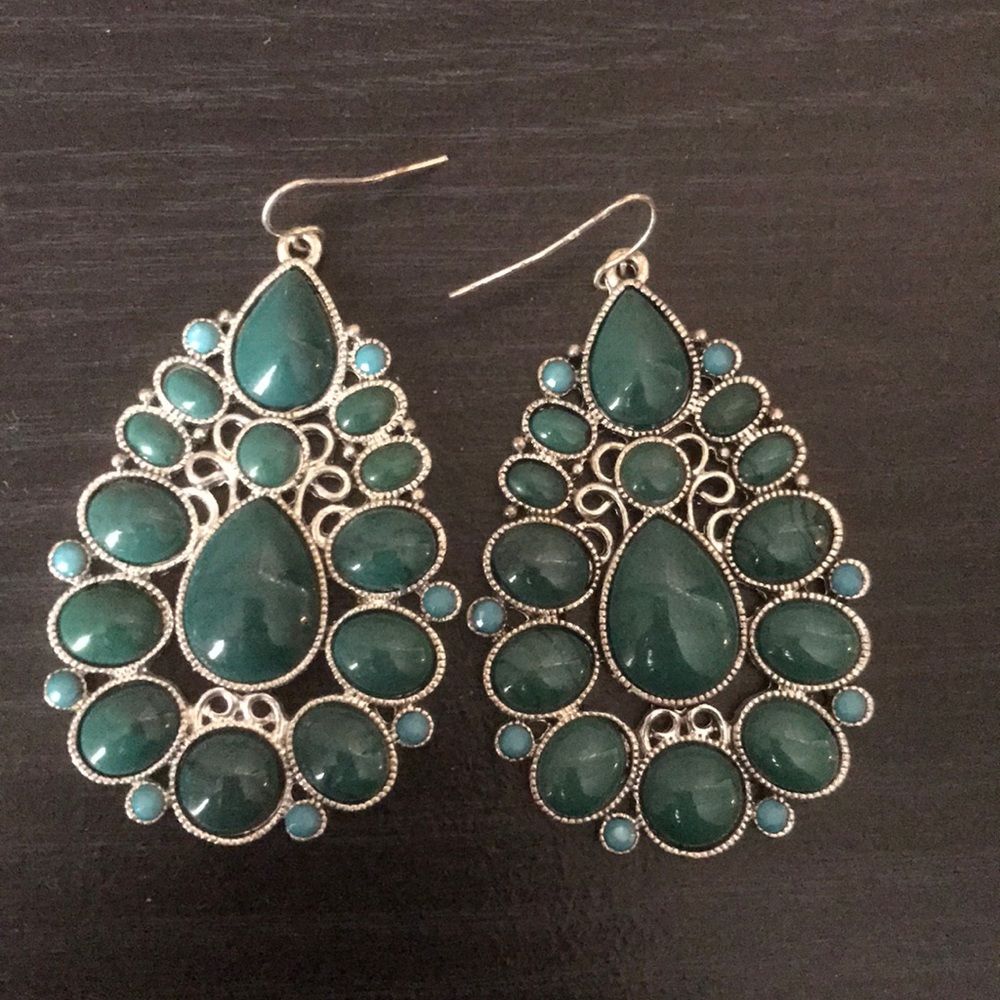 Teal Earrings